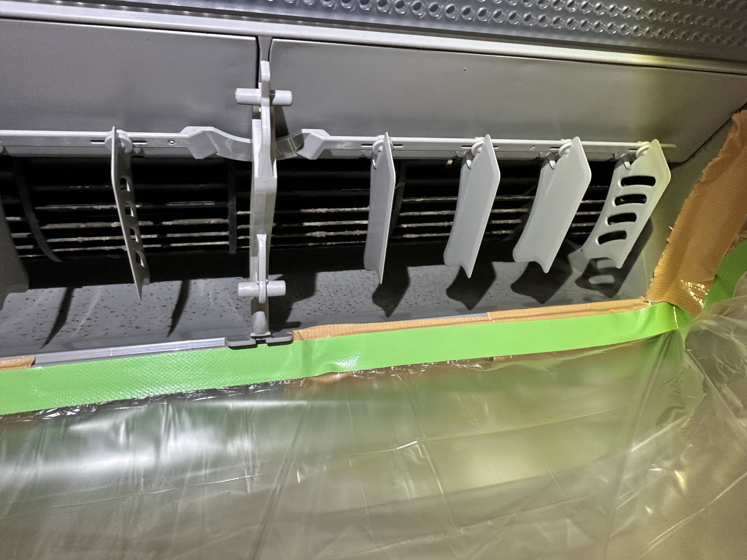 清掃前の送風ファンの汚れ