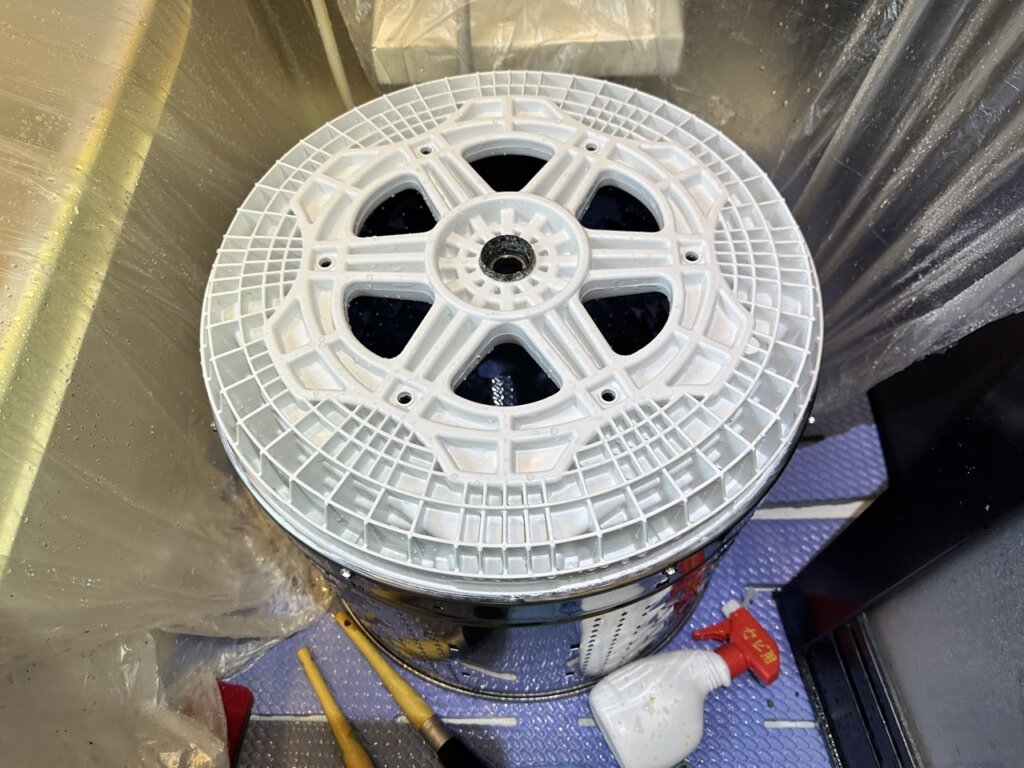 洗浄後の洗濯槽