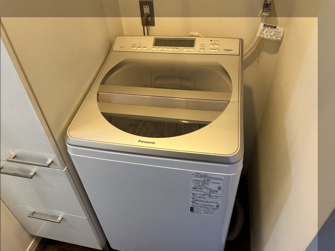 分解清掃前の洗濯機本体